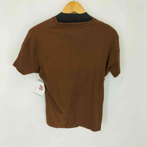 メンズビギ MENS BIGI 80-90S フロントプリント Vガゼット クルーネック Tシャツ メンズ