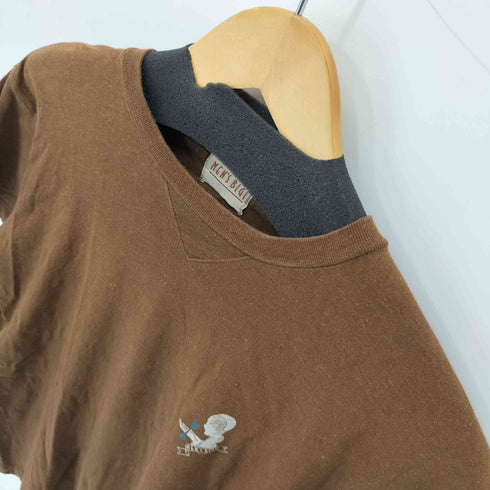 メンズビギ MENS BIGI 80-90S フロントプリント Vガゼット クルーネック Tシャツ メンズ