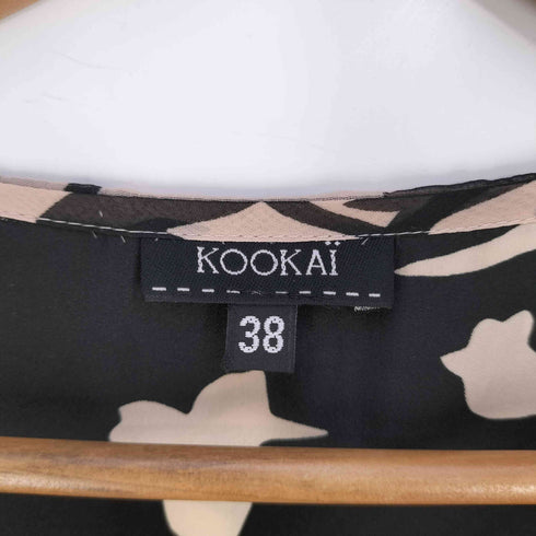 クーカイ KOOKAI フランス製 花柄 フリル シアー ノースリーブ ワンピース レディース 38