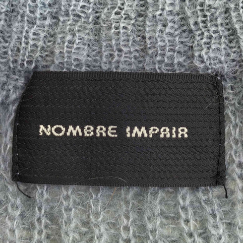 ノンブルアンペール NOMBRE IMPAIR モへヤ混 クルーネック半袖ニット レディース FREE