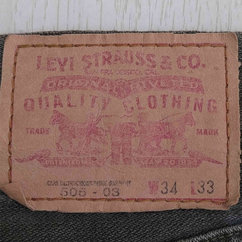 リーバイス Levis 505 カーゴデニム 裾スリット加工 メンズ W34/L33