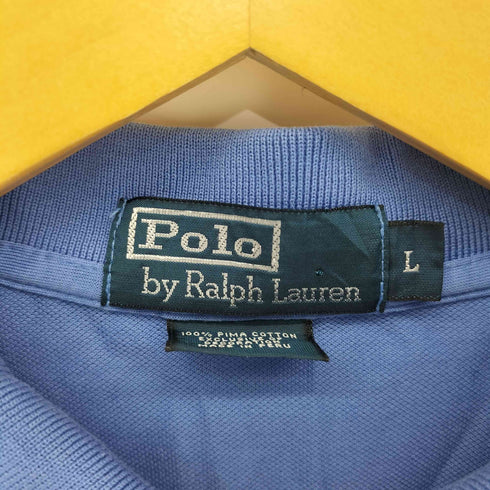 ポロバイラルフローレン Polo by RALPH LAUREN 90S ポニー刺繍 S/S 鹿の子 ポロシャツ メンズ import:L