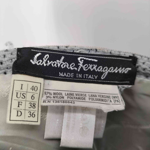 サルヴァトーレフェラガモ Salvatore Ferragamo ウール混スカート レディース FR:38-40