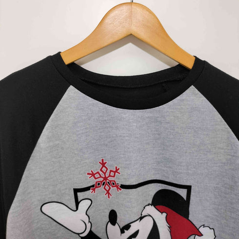 テーマパークキャラクター L/S ラグラン Tシャツ メンズ L/G