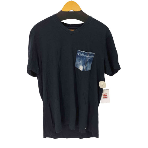 ディーゼル DIESEL S/S フロントデニムポケットVネックTシャツ メンズ import:L