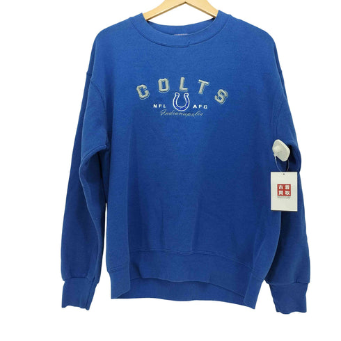 エヌエフエル NFL 00S フロント 刺繍 L/S プルオーバースウェット コットンポリ メンズ import:M
