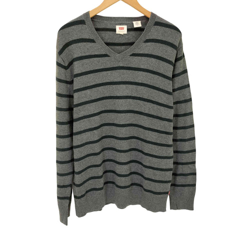 リーバイス Levis Vネック コットン ボーダー ニット メンズ import:L