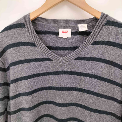 リーバイス Levis Vネック コットン ボーダー ニット メンズ import:L