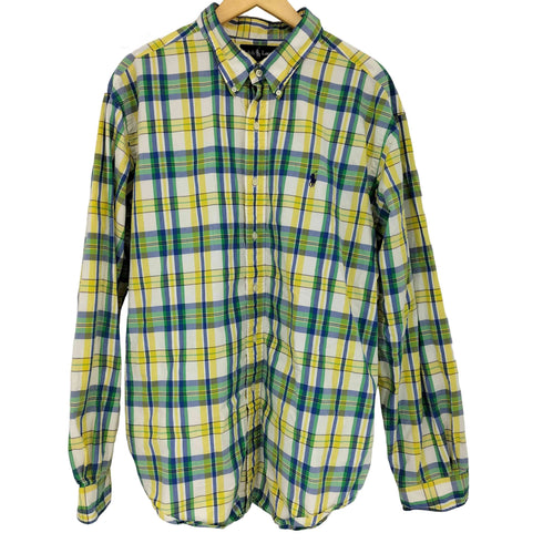 ラルフローレン RALPH LAUREN CLASSIC FIT ボタンダウン長袖チェックシャツ メンズ XXL