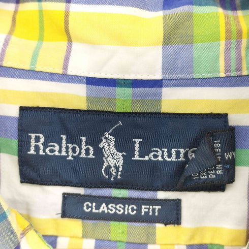 ラルフローレン RALPH LAUREN CLASSIC FIT ボタンダウン長袖チェックシャツ メンズ XXL