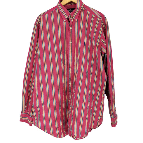ラルフローレン RALPH LAUREN CLASSIC FIT ストライプ長袖シャツ メンズ import:L