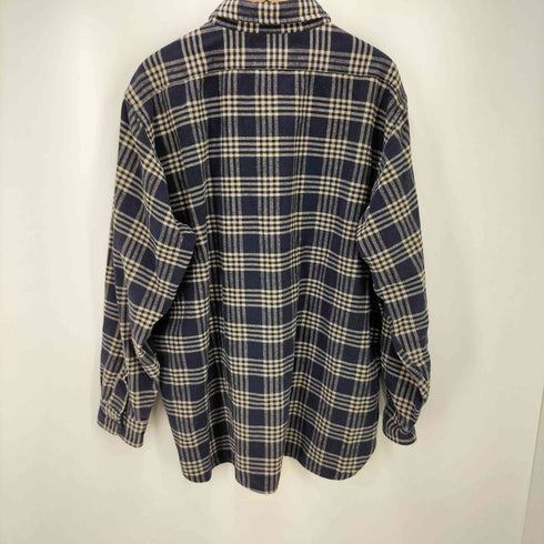 エルエルビーン L.L.Bean 90S メキシコ製 CHAMOIS CLOTH SHIRT シャモア クロス チェック シャツ メンズ import:XL