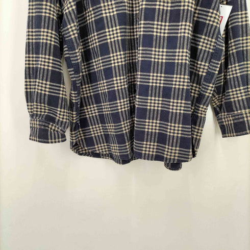 エルエルビーン L.L.Bean 90S メキシコ製 CHAMOIS CLOTH SHIRT シャモア クロス チェック シャツ メンズ import:XL