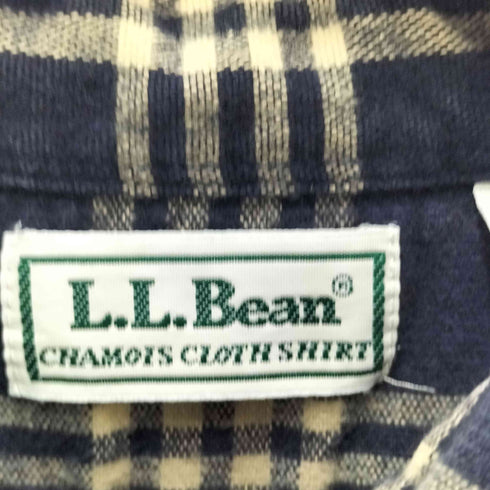 エルエルビーン L.L.Bean 90S メキシコ製 CHAMOIS CLOTH SHIRT シャモア クロス チェック シャツ メンズ import:XL