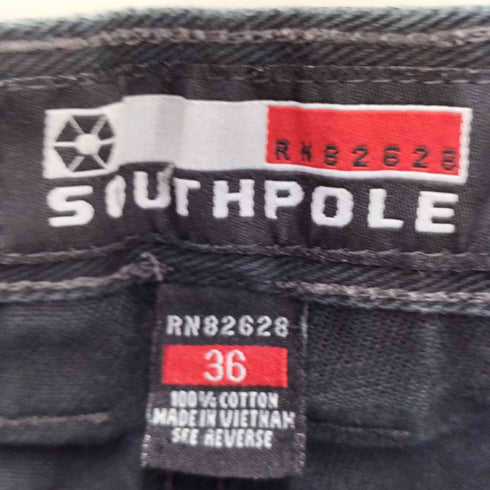 サウスポール SOUTHPOLE 90-00S バギー ブラック デニム パンツ メンズ 36