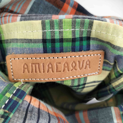 AMIACALVA マドラスチェック柄ショルダーバッグ レディース
