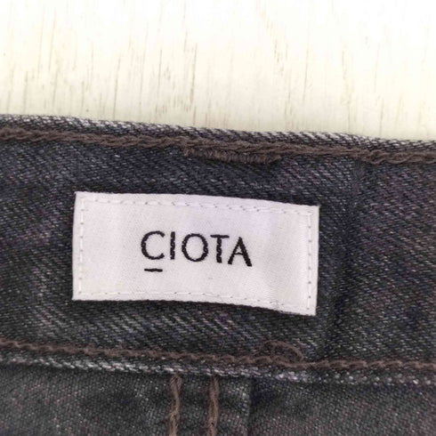 シオタ CIOTA ブラックスビンコットン13.5ozストレートデニム ミディアムブラック メンズ 29