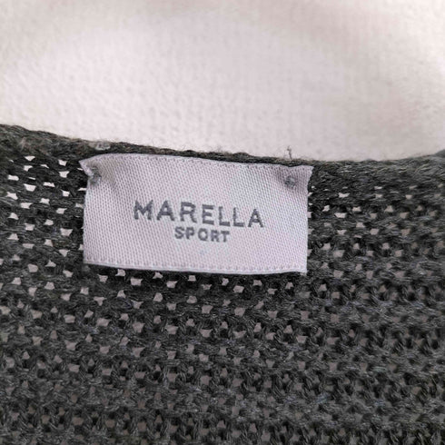 マレーラスポーツ MARELLA SPORT ボタンレス シアーカーディガン レディース