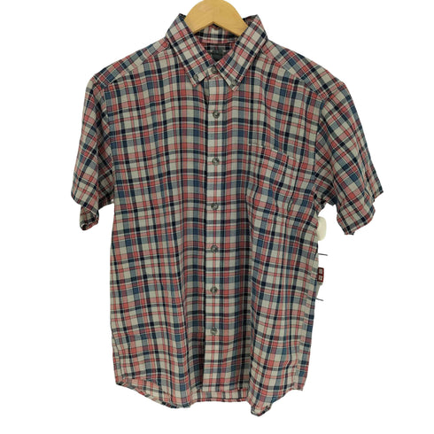 エディーバウアー Eddie Bauer チェック柄 コットン B.D S/S シャツ メンズ import:S
