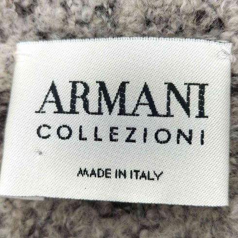 アルマーニコレツィオーニ ARMANI COLLEZIONI イタリア製 ウールナイロン パイル地 Vネック ニット メンズ 50