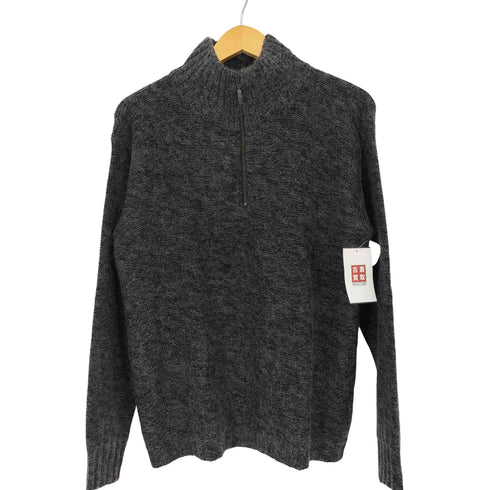 アルマーニコレツィオーニ ARMANI COLLEZIONI イタリア製 モへヤ混 ハイネック ハーフジップ ニット メンズ 48