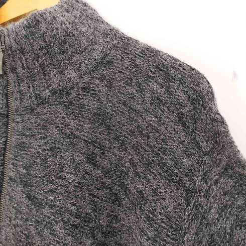 アルマーニコレツィオーニ ARMANI COLLEZIONI イタリア製 モへヤ混 ハイネック ハーフジップ ニット メンズ 48
