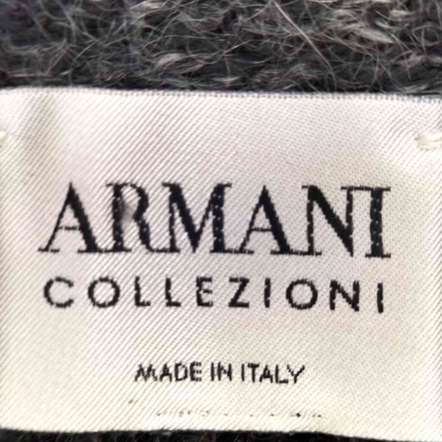 アルマーニコレツィオーニ ARMANI COLLEZIONI イタリア製 モへヤ混 ハイネック ハーフジップ ニット メンズ 48