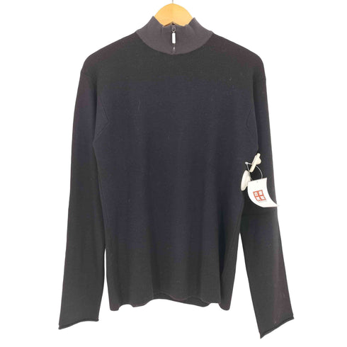 アルマーニコレツィオーニ ARMANI COLLEZIONI イタリア製 メリノウール ジップ ハイネック ニット メンズ 48
