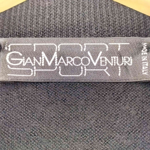 GIAN MARCO VENTURI イタリア製 サークル刺繍 ハイネック ニット メンズ