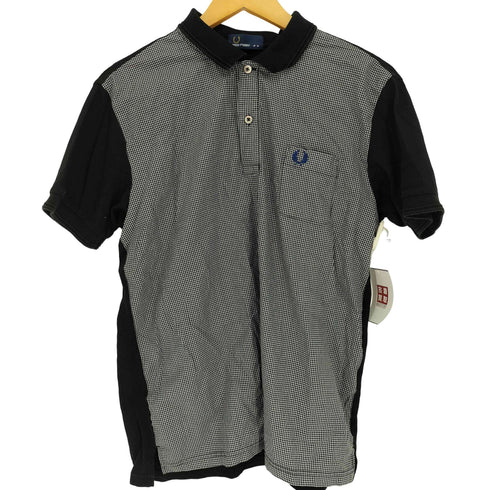 フレッドペリー FRED PERRY 別注 THOMAS MASON グラフチェック ロゴ刺繍 切り替え S/S ポロ シャツ メンズ JPN:M