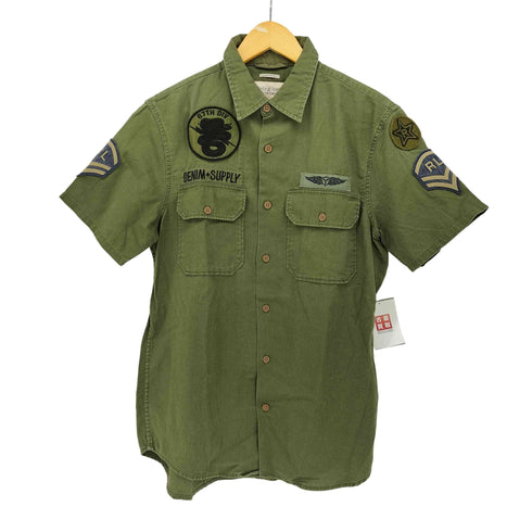 デニムアンドサプライラルフローレン DENIM&SUPPLY RALPH RAUREN REGULAR FIT ワッペン S/S ミリタリーシャツ メンズ import:M