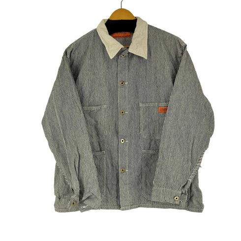 ユニバーサルオーバーオール UNIVERSAL OVERALL ストライプカバーオール メンズ import:L