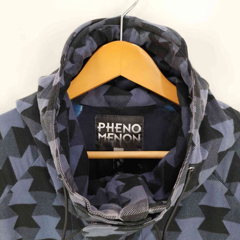 フェノメノン PHENOMENON 裏地クラゲ柄メッシュ 幾何学 フランネル マウンテンパーカー ジャケット メンズ import:XL