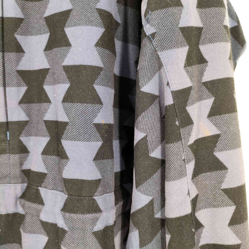フェノメノン PHENOMENON 裏地クラゲ柄メッシュ 幾何学 フランネル マウンテンパーカー ジャケット メンズ import:XL