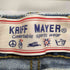 クリフメイヤー KRIFF MAYER ビックポケット バックスウェードポケット ステッチデザイン 月桂樹ボタン ダメージ加工 デニムパンツ メンズ 32