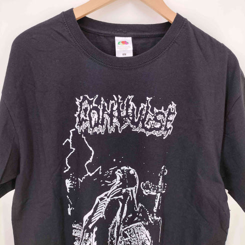 FRUIT OF THE LOOM メタルバンド グラフィック プリント Tシャツ メンズ import:L