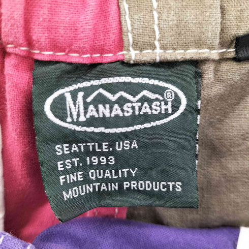 マナスタッシュ MANASTASH コットンリネン クレイジーパターン クロップドパンツ 七分丈 メンズ JPN:S