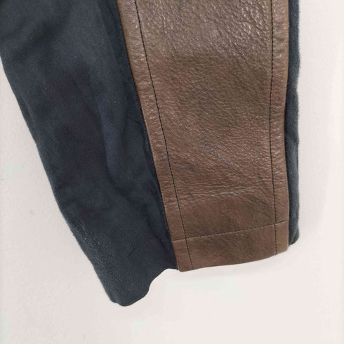 ダイエットブッチャースリムスキン DIET BUTCHER SLIM SKIN erosion レザー 切り替え ジャケット メンズ JPN:2