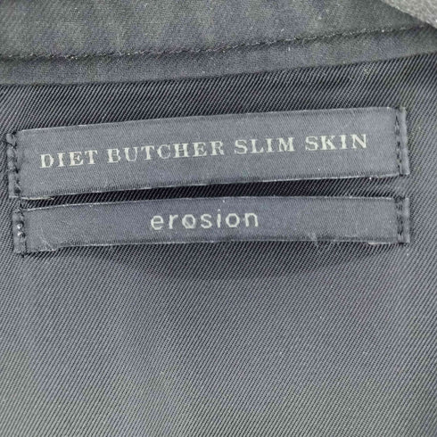 ダイエットブッチャースリムスキン DIET BUTCHER SLIM SKIN erosion レザー 切り替え ジャケット メンズ JPN:2