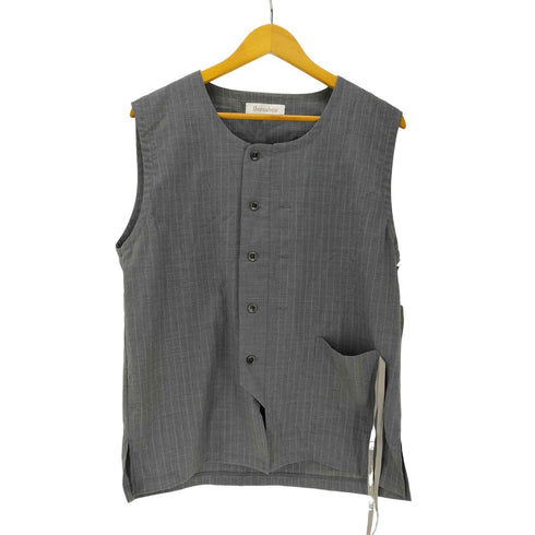 ベルナベウ BERNABEU ウールポリ ストライプベスト メンズ US:38
