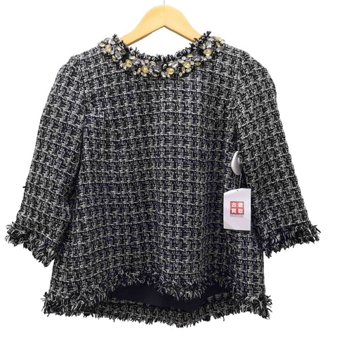 グレースコンチネンタル GRACE CONTINENTAL ツイード ビジュー トップス レディース 36