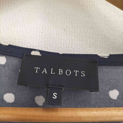 タルボット TALBOTS 七分袖 ボートネック ドット ロングワンピース レディース import:S