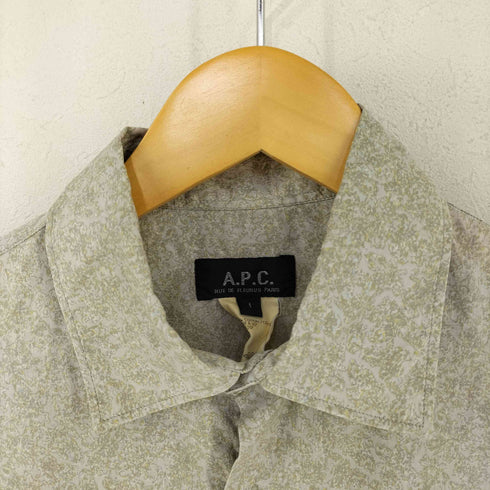 アーペーセー A.P.C. フランス製 2ポケットS/S柄シャツ メンズ JPN:1