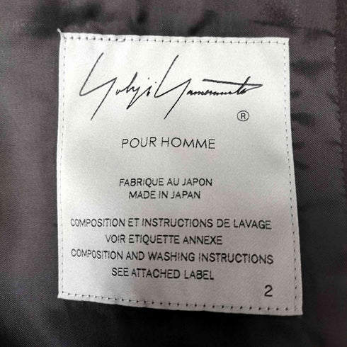 ヨウジヤマモトプールオム Yohji Yamamoto POUR HOMME 25SS トリアセテート タキシード 花柄 プリント ジップアップ ジャケット ブルゾン メンズ JPN:2