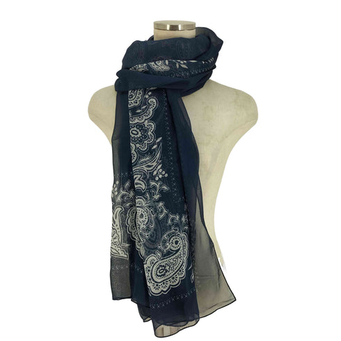 ディスコードヨウジヤマモト discord Yohji Yamamoto SILK Paisley ペイズリー柄 シルク ストール メンズ