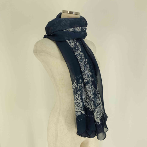 ディスコードヨウジヤマモト discord Yohji Yamamoto SILK Paisley ペイズリー柄 シルク ストール メンズ