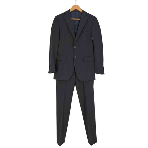 パーフェクトスーツファクトリー P.S.FA Perfect Suit FActory ウールポリ 2B テーラードジャケット センタープレス テーパードスラックス スーツ セットアップ メンズ 90 Y5