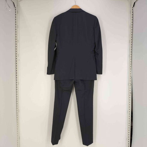 パーフェクトスーツファクトリー P.S.FA Perfect Suit FActory ウールポリ 2B テーラードジャケット センタープレス テーパードスラックス スーツ セットアップ メンズ 90 Y5