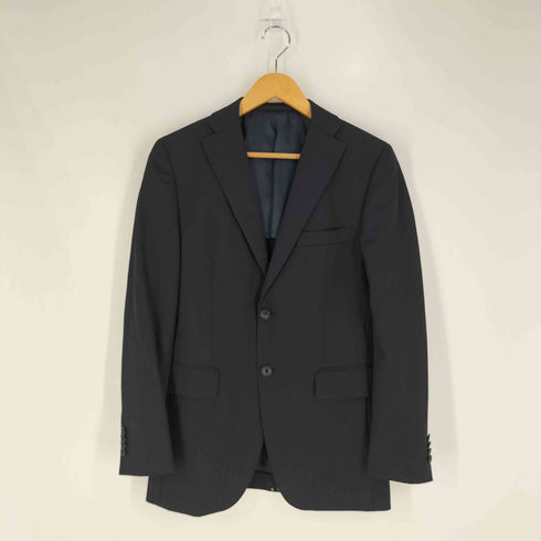 パーフェクトスーツファクトリー P.S.FA Perfect Suit FActory ウールポリ 2B テーラードジャケット センタープレス テーパードスラックス スーツ セットアップ メンズ 90 Y5