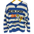 アディダスオリジナルス adidas Originals ARCHIVE NEW YORK 24 アメリカンフットボール ワッペン プリント ボーダー 裏起毛 Vガゼット クルーネック スウェット メンズ import:M